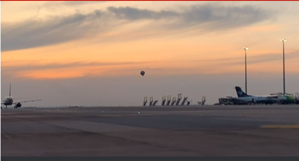 1 Balão desce em chamas no Aeroporto de Viracopos, em Campinas
