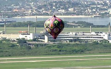 balão em aeroportos